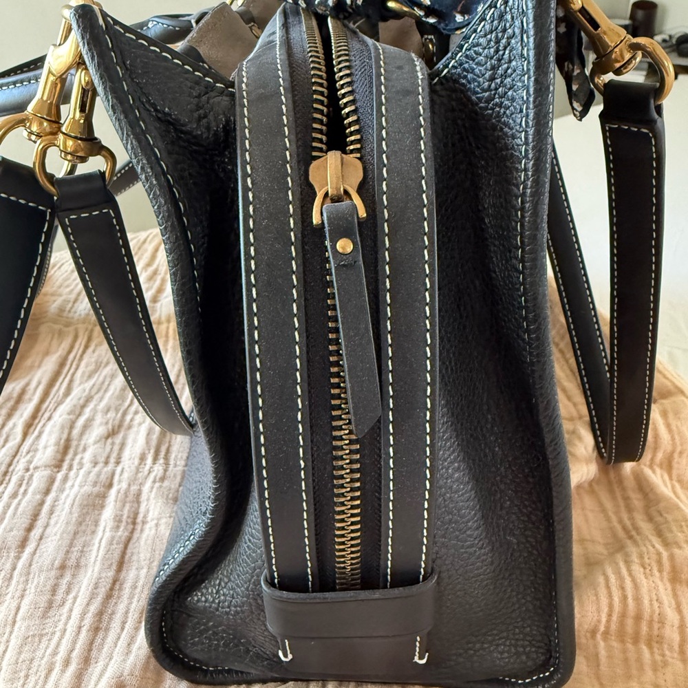 Quince Italian Leather Medium Convertible Satchel - Black - Picture 2 of 7
